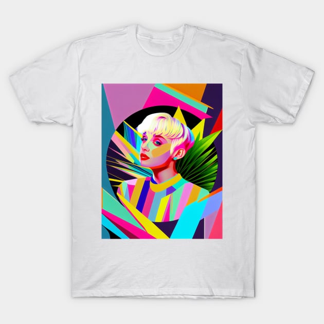 Abstract pop art style woman portrait T-Shirt by loucaski